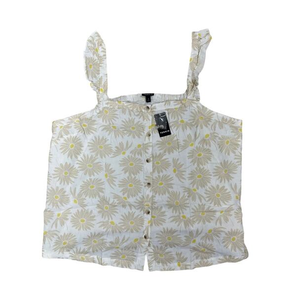 NEW Torrid Double Gauze Floral Ruffle Button Front Top Size 3X - Picture 3 of 10